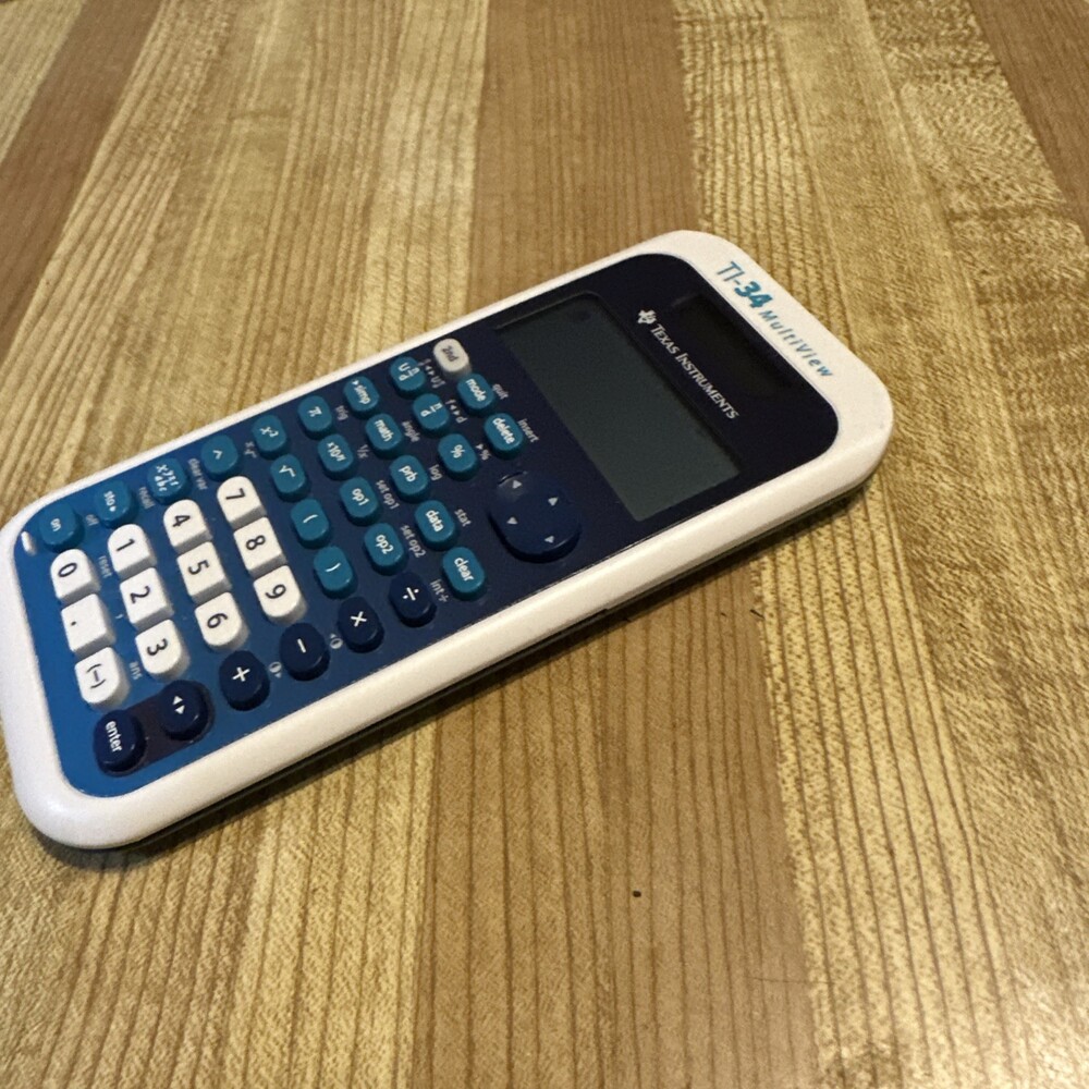 Texas Instruments TI-34 MultiView Scientific Calculator - Blue/White New Battery - Picture 3 of 10